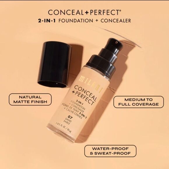 ⏬️PRICEDROP⏬️Milani Cream Foundation Perfect Coverage - Picture 3 of 5